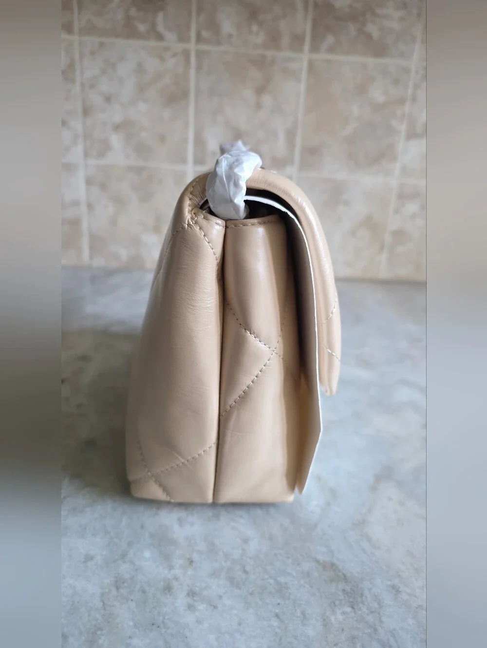 Tory Burch Small Kira Diamond Quilt Shoulder Bag Vanilla Soft Serve NWT